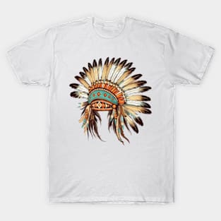 Native American Feather Headdress #1 T-Shirt